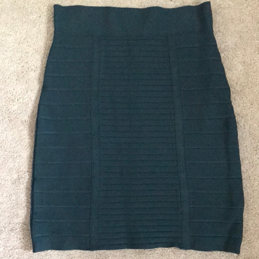 BCBG MAXAZARIA bandage skirt Teal Green small
